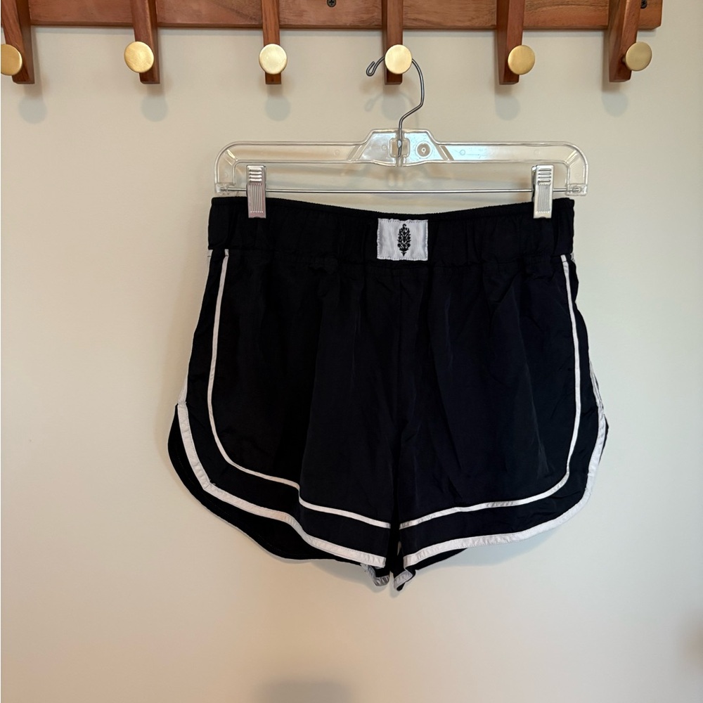 FP Movement Black and White Athletic Shorts